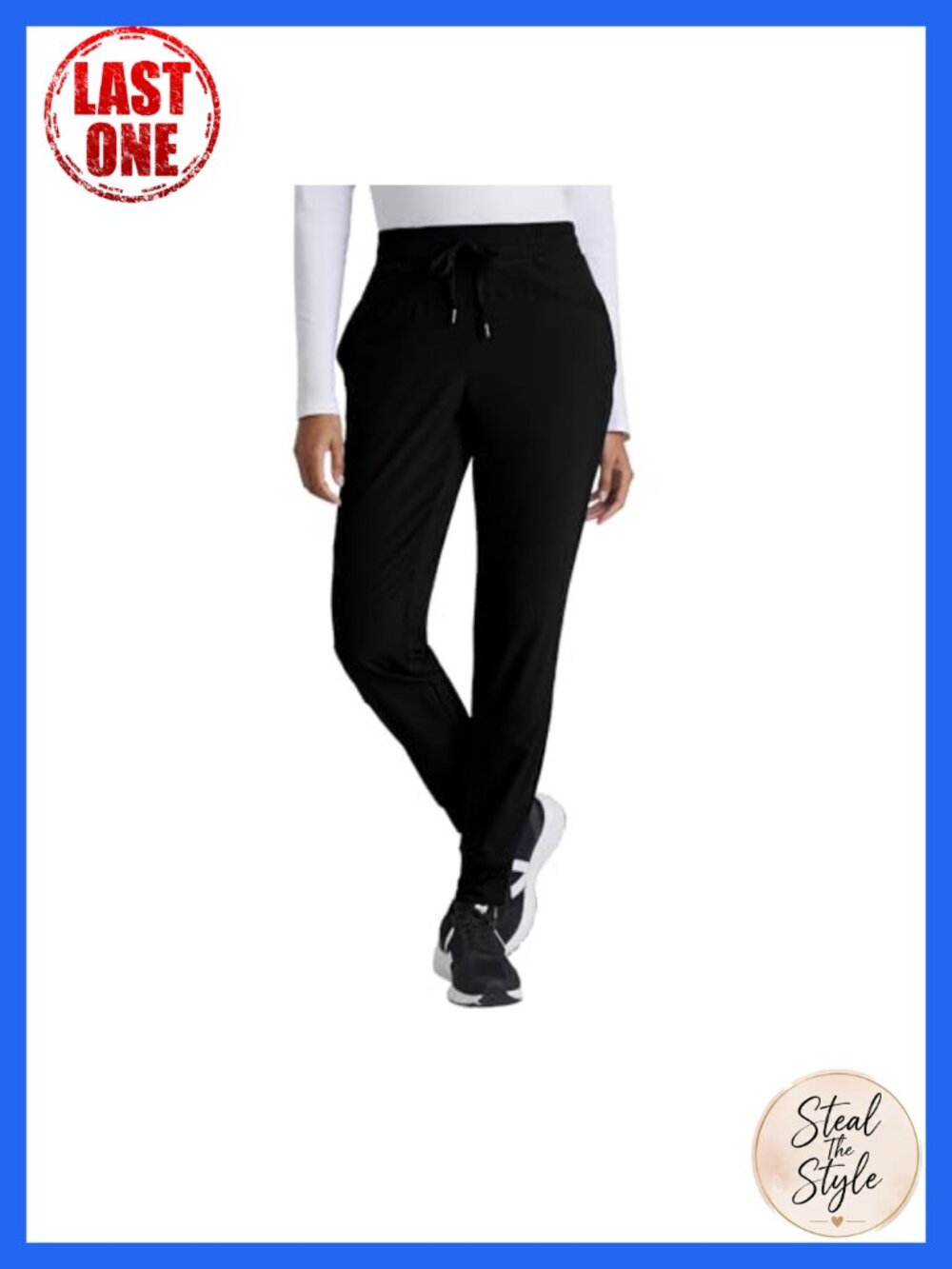 Women's Lightweight Jogger Scrubs, 360 Stretch Recycled Polyester, Drawstring,